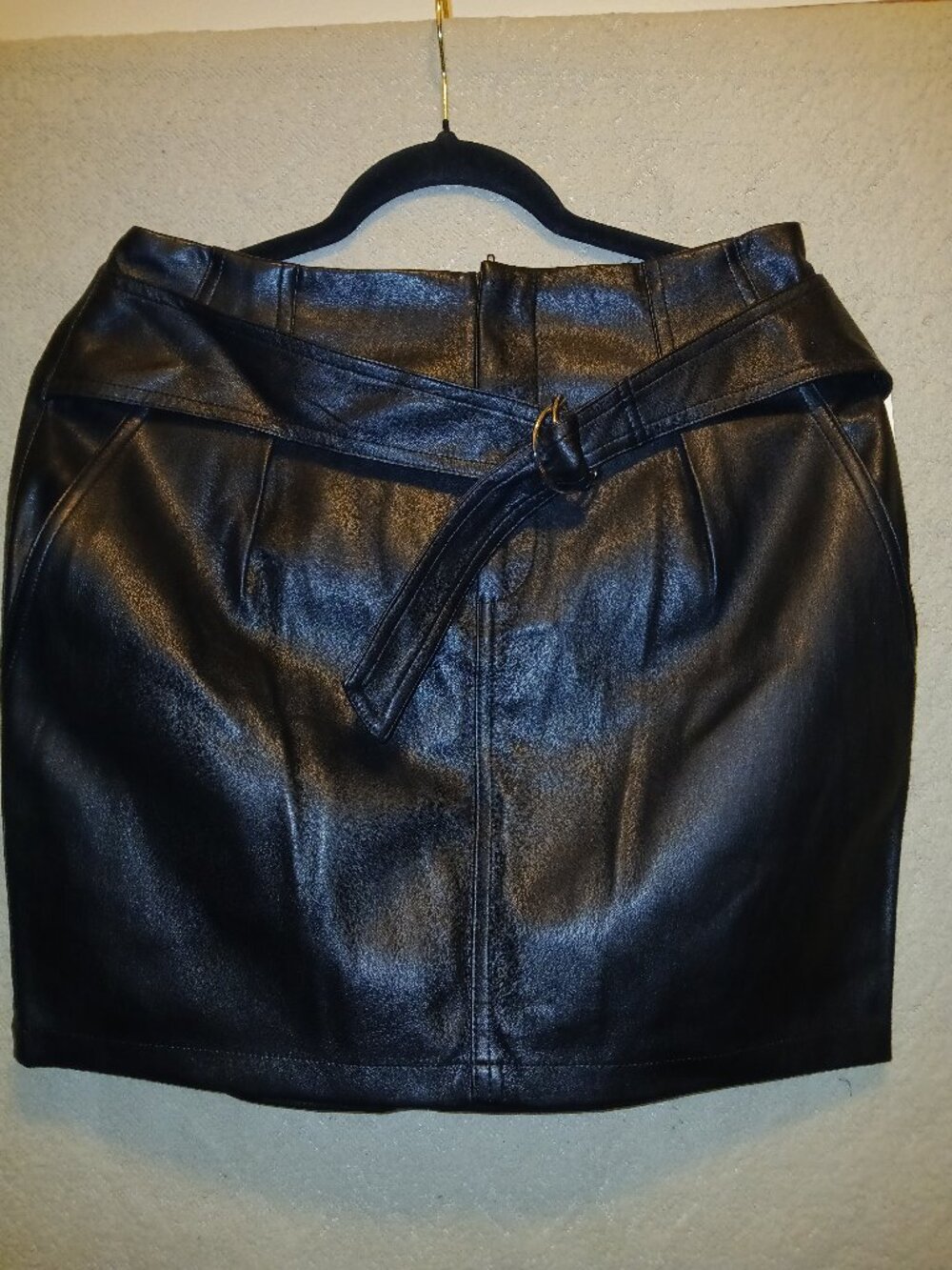 Bar III faux leather skirt